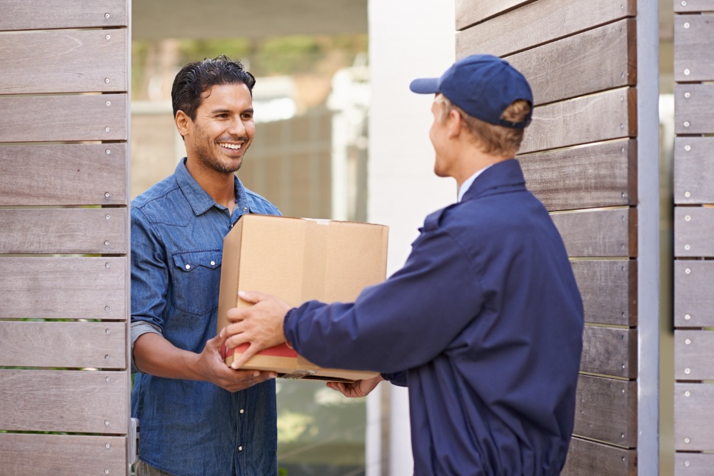 Package delivery at the door